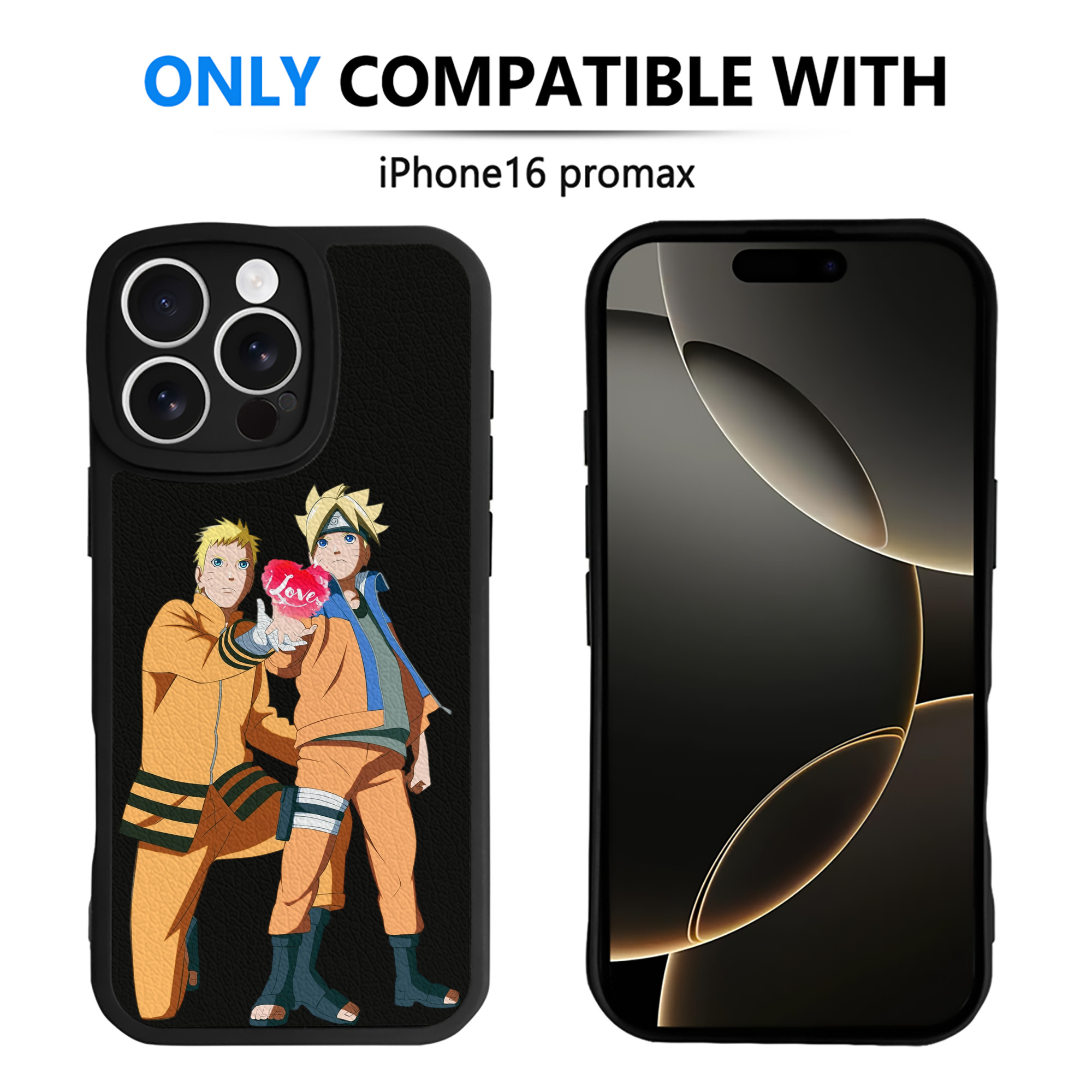 （画像用） NARUTO -ナルト- うずまき ボルト Uzumaki Boruto 【iPhone 16シリーズ対応】シリコンスマホケース（レザー調） 材質：シリコン